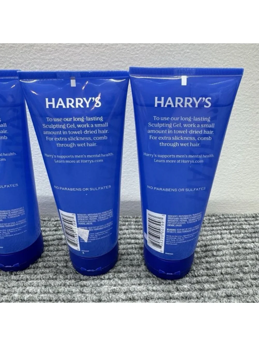 Harry's Sculpting Gel Firm Hold 6.7 fl oz 4 Pack Flake Free Polished Finish New